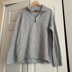 Banana republic 3/4 zip gray sweater